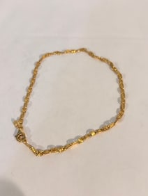Vintage Sterling Silver Italy Bracelet Sz 11