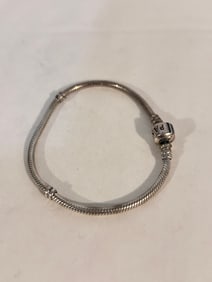 Vintage Sterling Silver Pandora Bracelet Sz 7