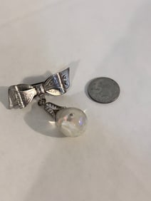 Vintage Sterling Silver Coro tie Brooch