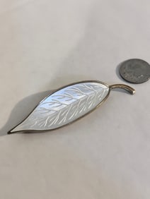 Vintage Meka Demark Sterling Silver leaf Brooch
