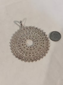 Vintage Sterling Silver snow flake Pendant