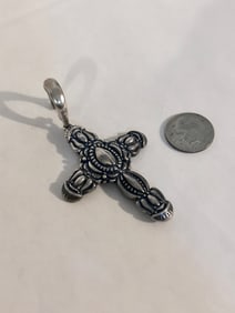 Vintage Carolyn Pollack sterling silver cross Pendant