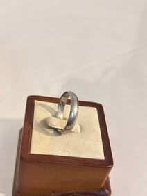 Vintage Sterling Silver band Ring sz 12 engraved