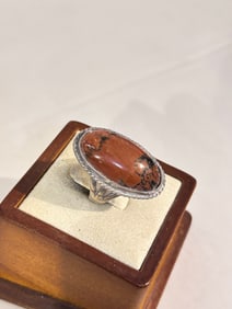 Vintage Sterling Silver rhinestone Ring sz 7