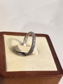 Vintage Sterling Silver modernist Ring sz 6