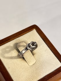 Vintage Sterling Silver modernist Ring sz 6
