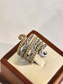 Vintage Sterling Silver Carolyn Pollock Ring sz 8