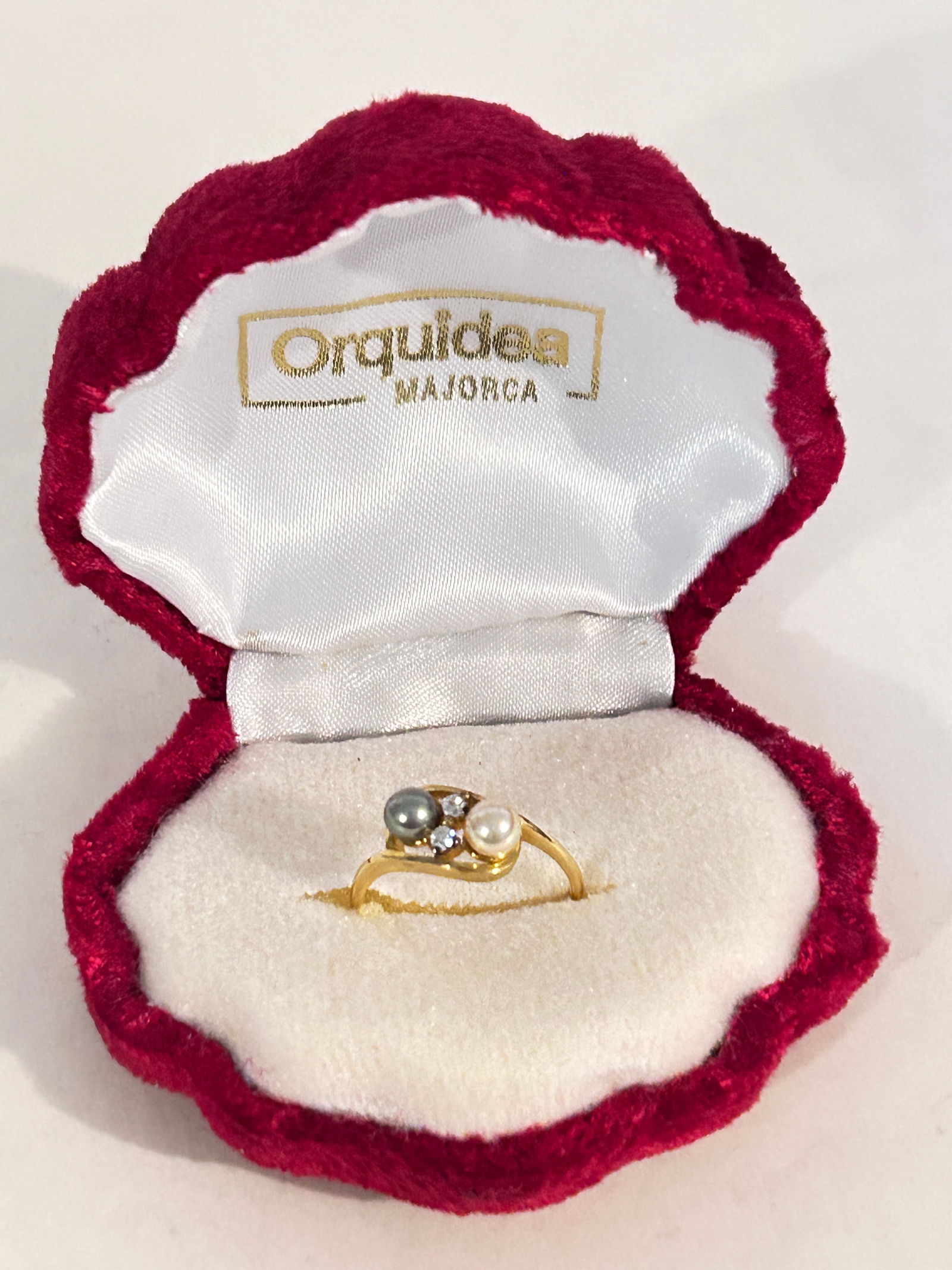 Vintage Sterling Silver pearl Ring sz 8 (1 of 5)