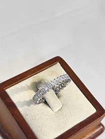 Vintage Sterling Silver rhinestone Ring sz 11