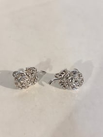 Vintage Sterling Silver marcasite Earrings
