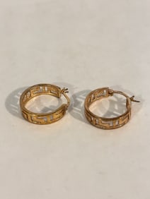 Vintage Sterling Silver  Vermeal Earrings