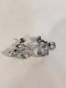 Vintage Sterling Silver expo flex filigree Earrings