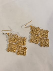 Vintage Sterling Silver  Vermeal Earrings