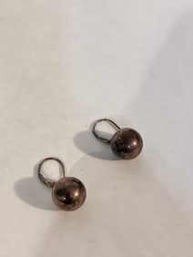 Vintage Sterling Silver modernist Earrings