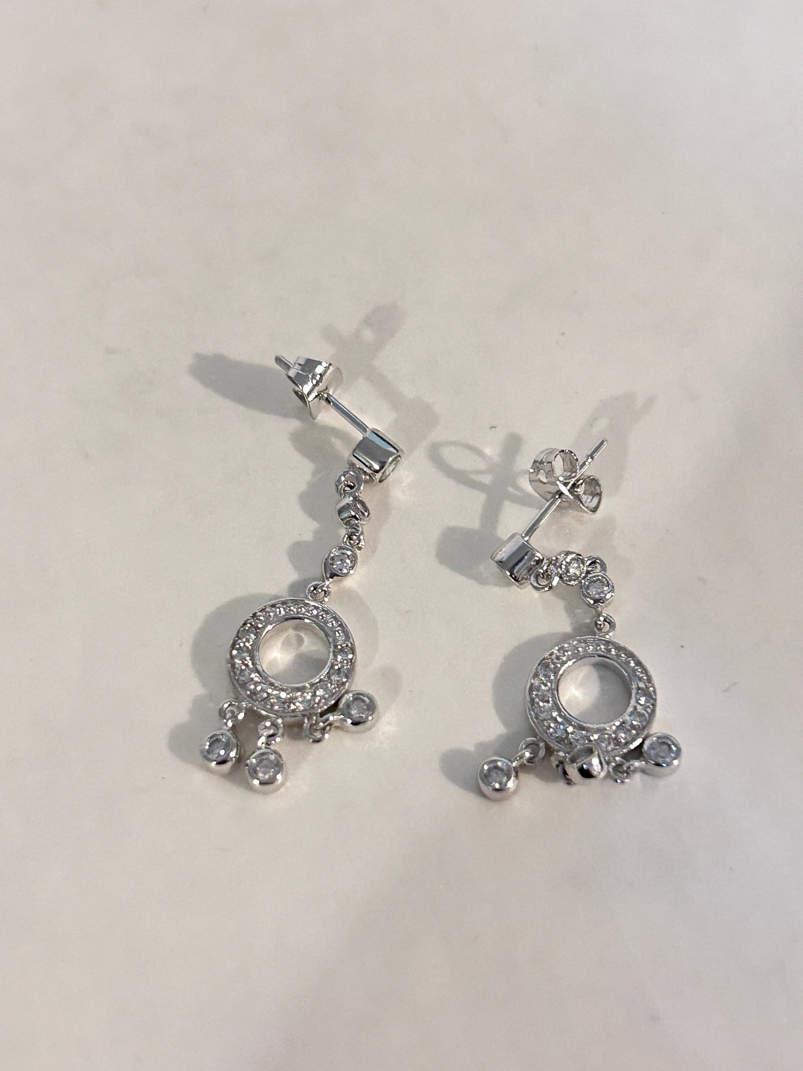 Vintage Sterling Silver dangle post Earrings (1 of 4)