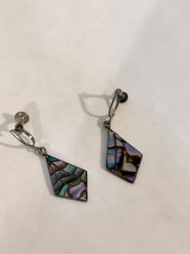 Vintage Sterling Silver Earrings alpaca