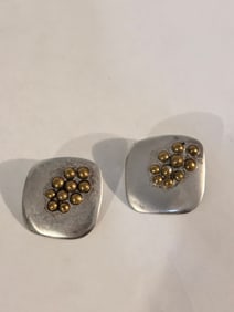 Vintage Sterling Silver modernist Earrings