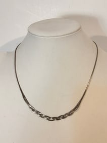 Vintage Sterling Silver Necklace Sz 16"