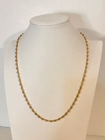 Vintage Sterling Silver Vermeal Necklace Sz 23"