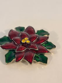 Vintage signed Haskell flower Brooch