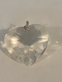 Vintage crystal heart Brooch