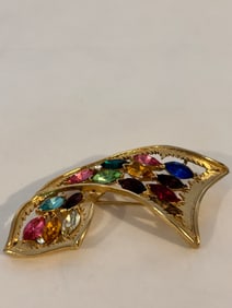 Vintage colorful rhinestone Brooch