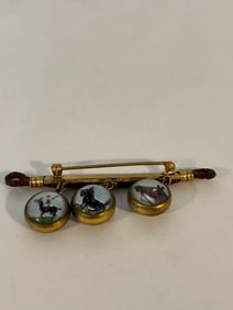 Vintage gold tone dog Brooch