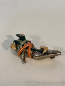 Vintage sterling silver KJL Shoe Brooch