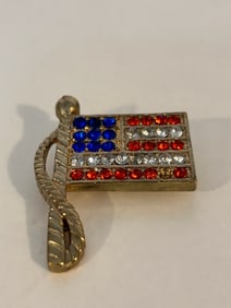Vintage American Flag Brooch