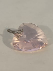 Vintage crystal heart pendant