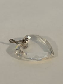 Vintage crystal heart pendant