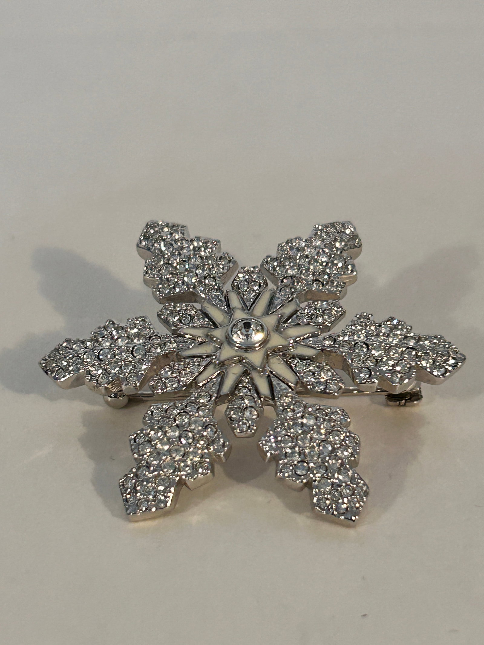 Swarovski Crystal Snowflake Brooch Necklace Pendant (1 of 5)