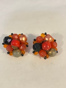 Vintage West Germany clip on Earrings