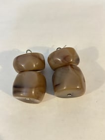 Vintage brown swirl acrylic Earrings