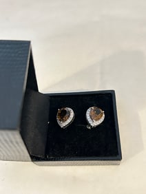 Vintage Gold Coast 14K white gold plated post Earrings
