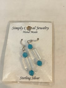 Vintage sterling silver gem stone Earrings