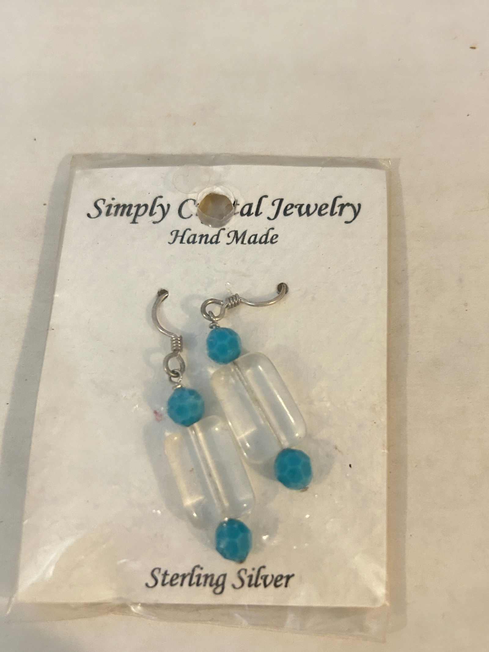 Vintage sterling silver gem stone Earrings (1 of 3)