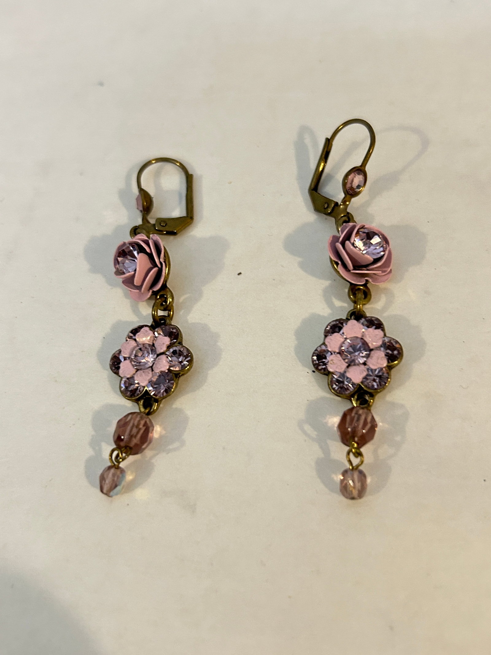 Vintage Michal Negrin Earrings Flower Multicolor Swarovski Crystals: Vintage Michal Negrin Earrings Flower Multicolor Swarovski Crystals Please view all photos as they are part of the description and condition of this Item, Feel free to contact me with questions or pic