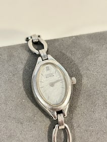 Vintage Citizen eco drive quartz working Watch light scratches