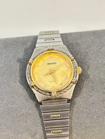 Vintage Seiko two tone quartz working Watch