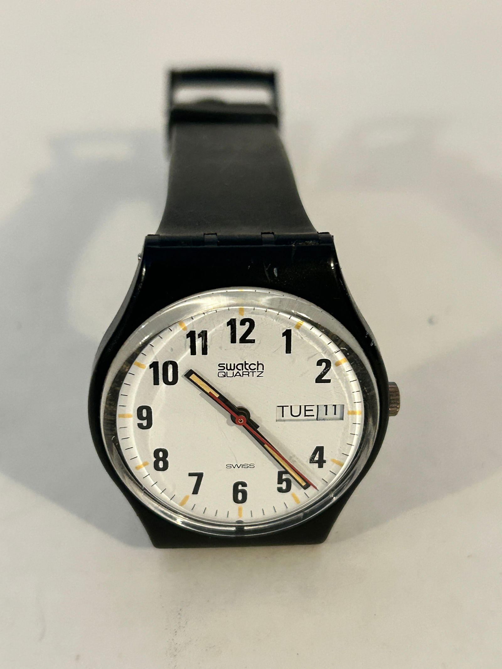 Vintage black Swatch 755 working quartz Watch (1 of 5)