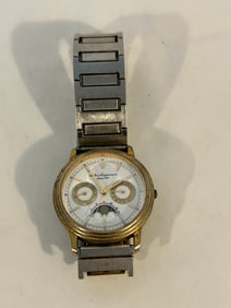 Jules Jurgensen Gold Tone Date Moon Phase Quartz working Watch