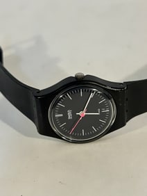 Vintage Swatch black working quartz Watch