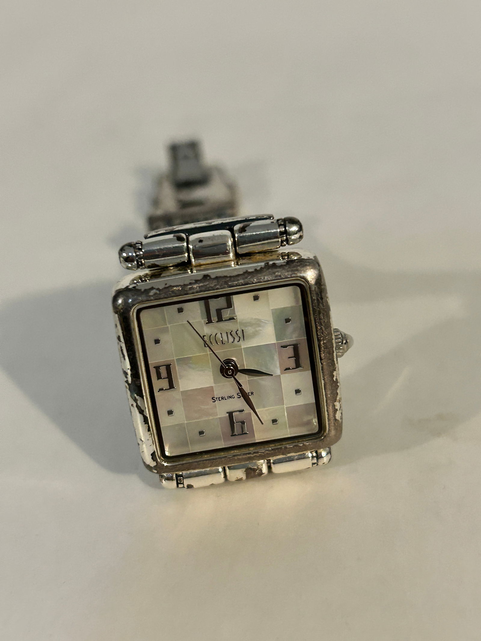 Ecclissi Sterling Silver Multi-Strand Bracelet Watch MOP (1 of 5)