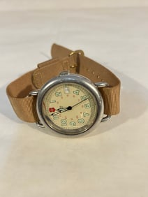 Vtg Victorinox Swiss Army Calvary working Watch 37mm Silver Tone