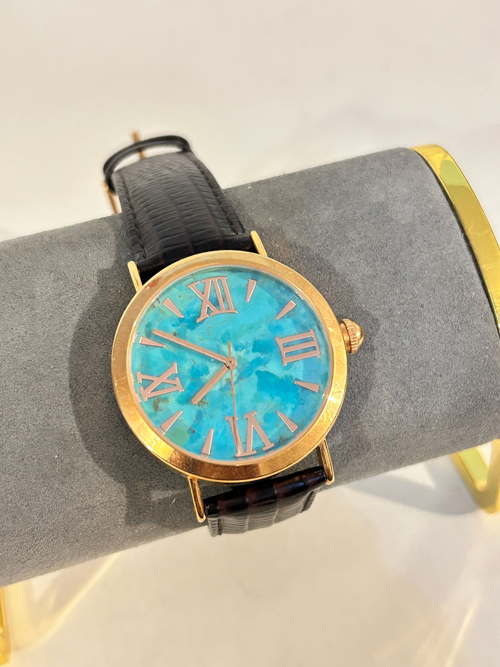 Vintage Bronzo bronz blue dial quartz working Watch (1 of 5)