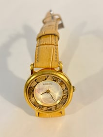 Vintage Fossil Mother of Pearl Prism Watch PC-7361