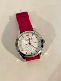 Vintage Couach red quartz working Watch 0706