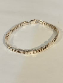 Vintage Sterling Silver Italy Bracelet 7" signed Boxed M