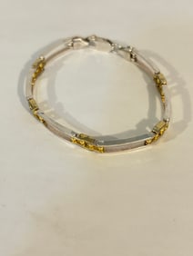 Vintage Sterling Silver Italy Bracelet 7"
